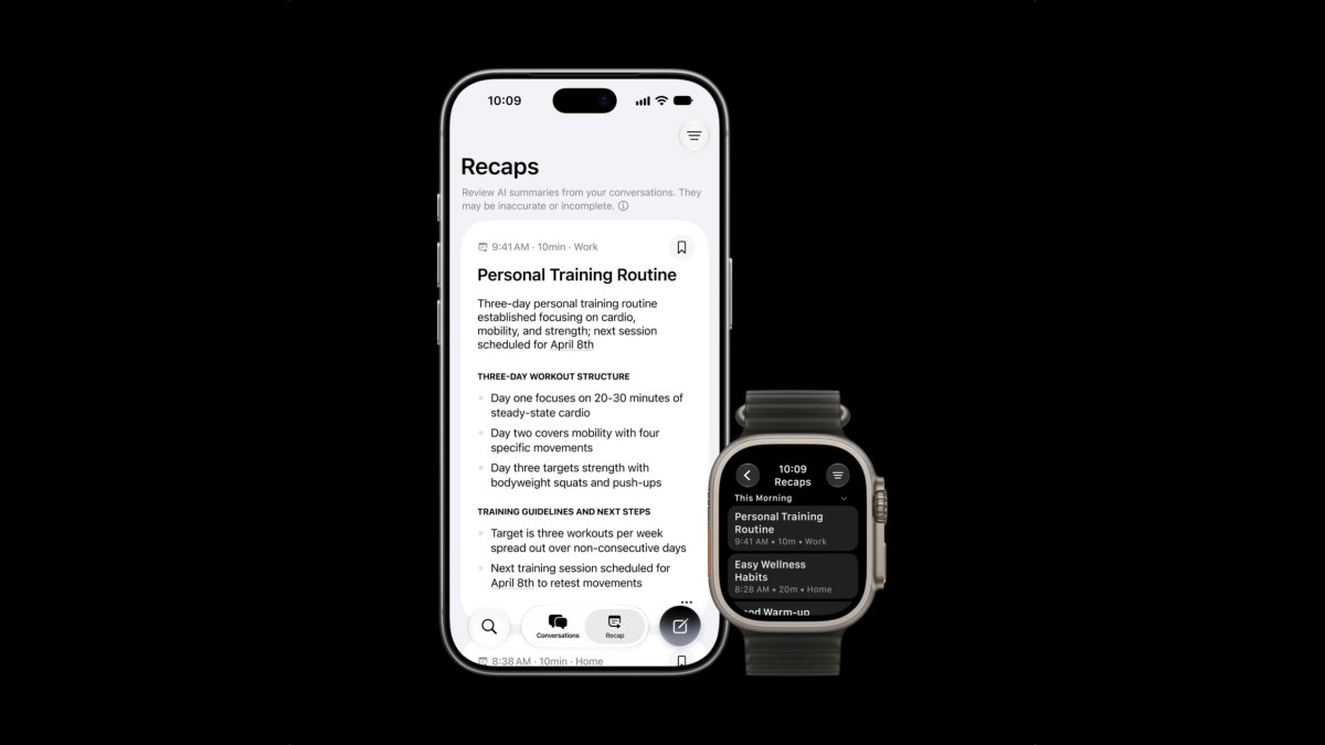 Apple Watch giờ nghe hết cuộc trò chuyện của bạn — và tóm tắt lại giúp